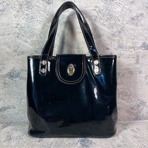 Eric Javits Designer Patent Leather Structured mini bag